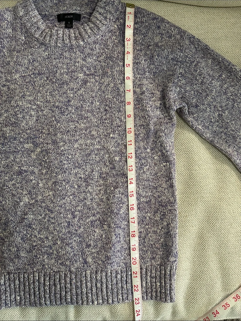 J. Crew women’s Marled Blue-Grey Crewneck Sweater